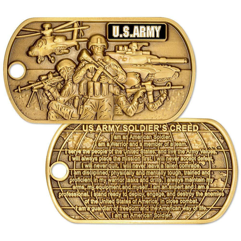 [Australia] - U.S. Army Soldiers Creed Dog Tag with Chain 