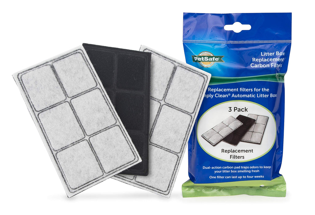 PetSafe Litter Box Replacement Carbon Filters, 3-Pack, for Use Simply Clean Automatic Cat Litter Box 8.88 LBS - PawsPlanet Australia