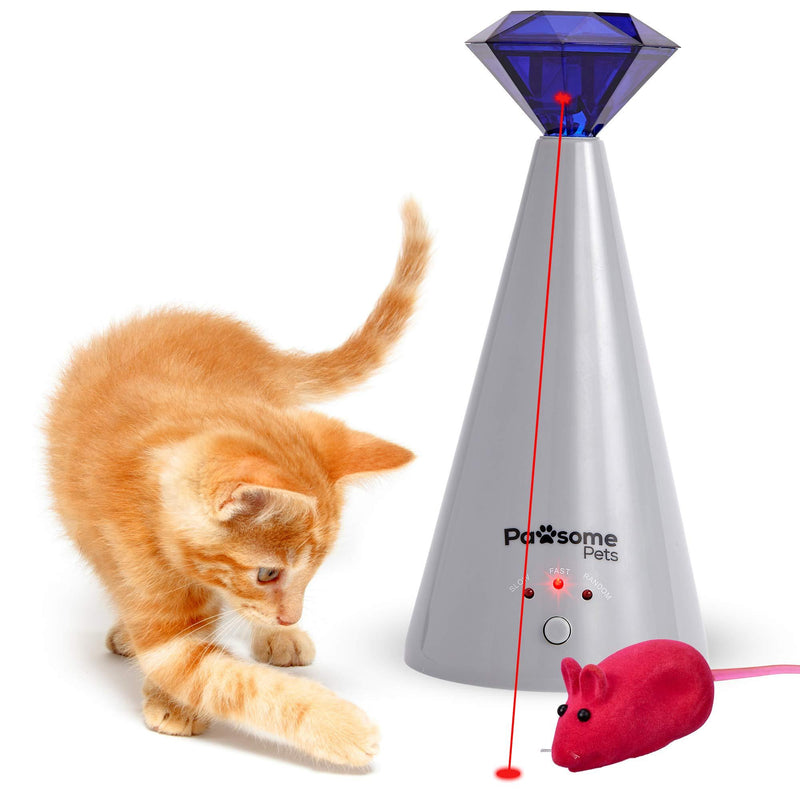 [Australia] - Pawsome Pets Automatic Cat Laser Toy - Pet Laser Light for Cats, Interactive Cat Chase Toy With 3 Rotating Modes - Auto Shut Off 