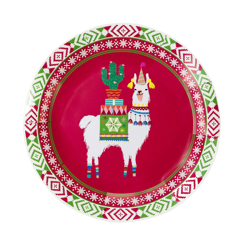 Talking Tables Fiestive Table Decorations Décor Paper Animal Party Christmas Llama Plates | 12 Count, Multicolor - PawsPlanet Australia