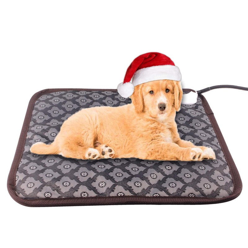 Aiicioo Dog Heating Pad - Pet Heating pad for Dog Indoor with Ultra Soft Cover Chew Resistant Cord Heated Bed 17.8 x 17.8 IN - PawsPlanet Australia