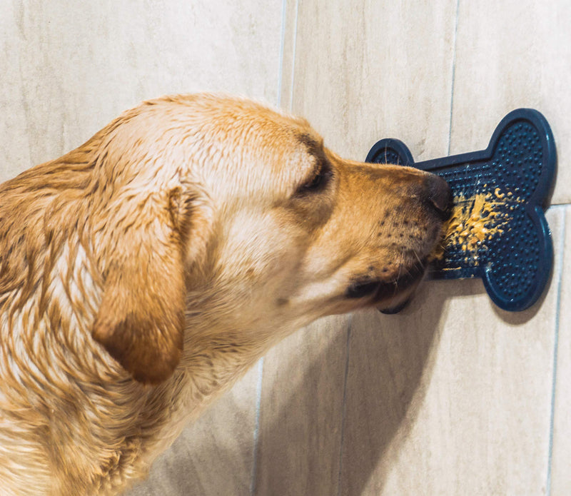 [Australia] - Dog Bath Distraction - Bath Distraction For Dogs | Bone Shaped Dog Lick Pad | Dog Distraction Lick Pad For Easy, No-Stress Dog Bathing Time | Bath To The Bone Dog Treat Pad For Dog Grooming 
