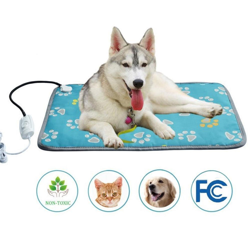 [Australia] - KOBWA Pet Heating Pad Large, Indoor Electric Heat Dog Cat Pad with Temperature Controller, Waterproof Pet Heating Mat with Overheat Protection, Heater Warmer Mat Bed Blanket with Anti-chew Steel Cord 
