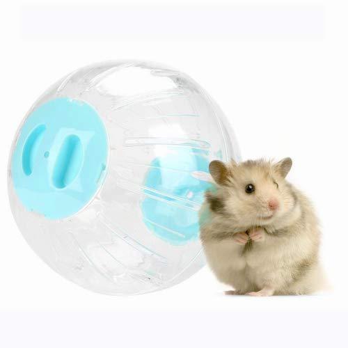 Fdit 7.3'' Hamster Exercise Ball Roll and Rround Small Pet Animal Gerbil Guinea Silent Jogging Running Wheel Play Rolling Toy (Blue) Blue - PawsPlanet Australia
