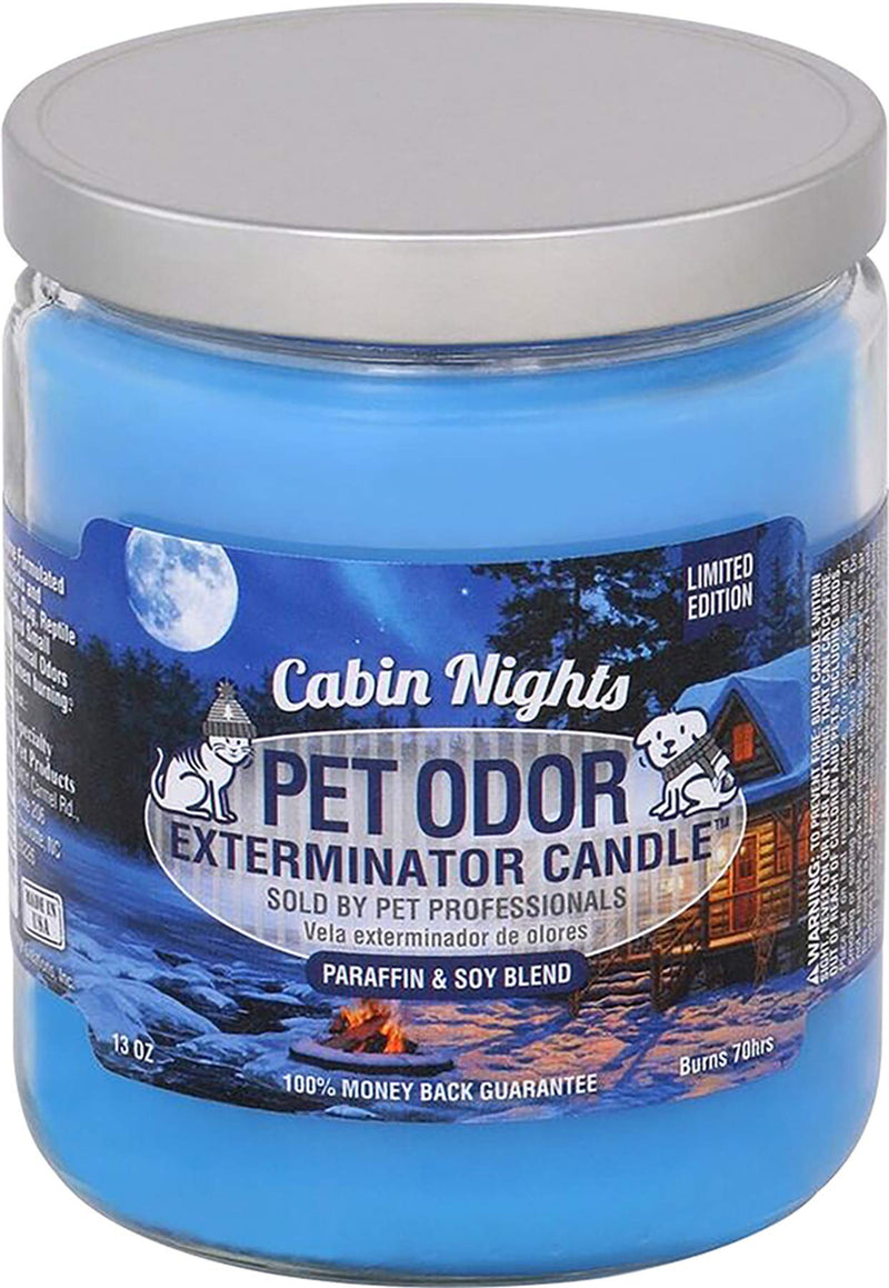 Pet Odor Exterminator Candle, Cabin Nights 13 oz - PawsPlanet Australia