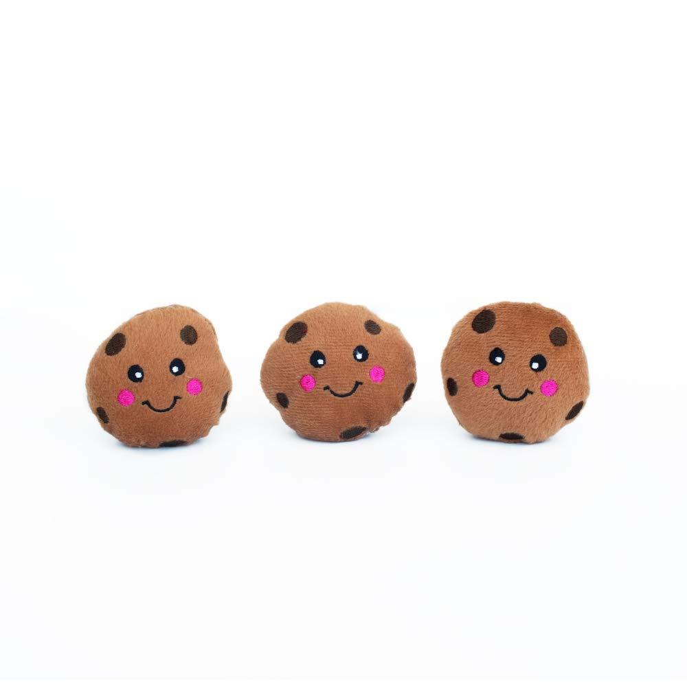 [Australia] - ZippyPaws - Food Miniz, Stuffed Squeaker Dog Toy and Replacement for Interactive Burrows - 3 Pack Cookie 