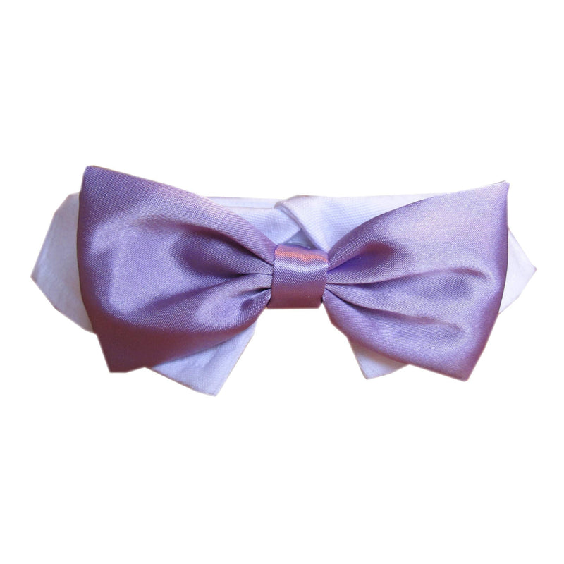 Pooch Outfitters Dog Tie and Bow Tie Collection | Extensive Selection for Any Style, Mood, Occasion, and Holiday | Small, Medium, Large Dogs XXXL Lavender Satin Bow Tie - PawsPlanet Australia