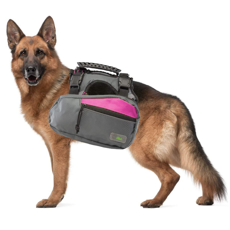 [Australia] - Go Fresh Pet Trail Pack Backpack & Harness Dog Walking & Hiking Gear Saddlebags Pockets Reflective L: For dogs 75+ lbs 