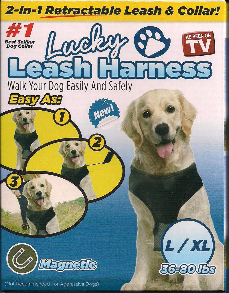 [Australia] - Lucky Leash- 2-n-1 Retractable Leash & Harness- L/XL 