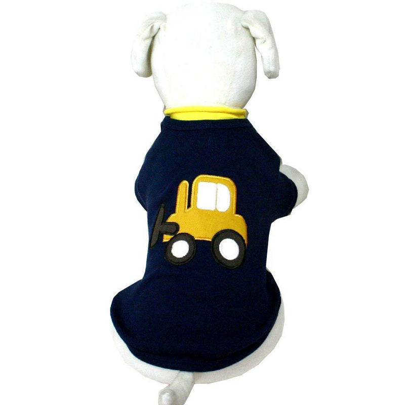 BUTTER-DOGWEAR 100% Cotton Pet Clothes for Dog Cat Puppy Coat Spring & Summer T Shirt Navy Blue Double Extra Large RB001 - PawsPlanet Australia