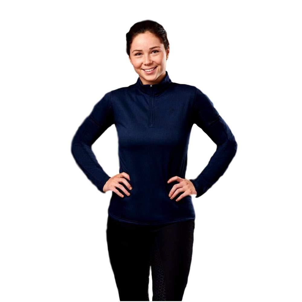 Weatherbeeta Dublin, Moonstone Long Sleeve Technical Top Ladies, Navy, Large - PawsPlanet Australia