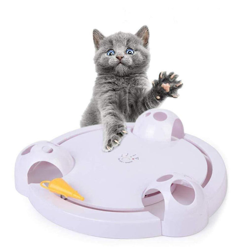 [Australia] - Running Pet Cat Toy, Interactive Automatic Toy for Cat or Kitten, Adjustable Electronic Battery Operated Toy 