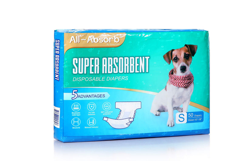 [Australia] - All-Absorb Disposable Female Dog Diapers, 50 Count Small 