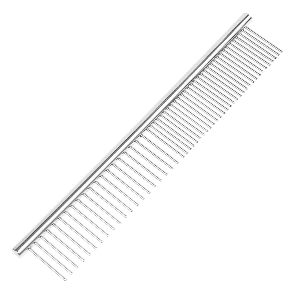 [Australia] - AEXYA Pet Steel Grooming Comb 7.5 Inch - Dual-Sided 
