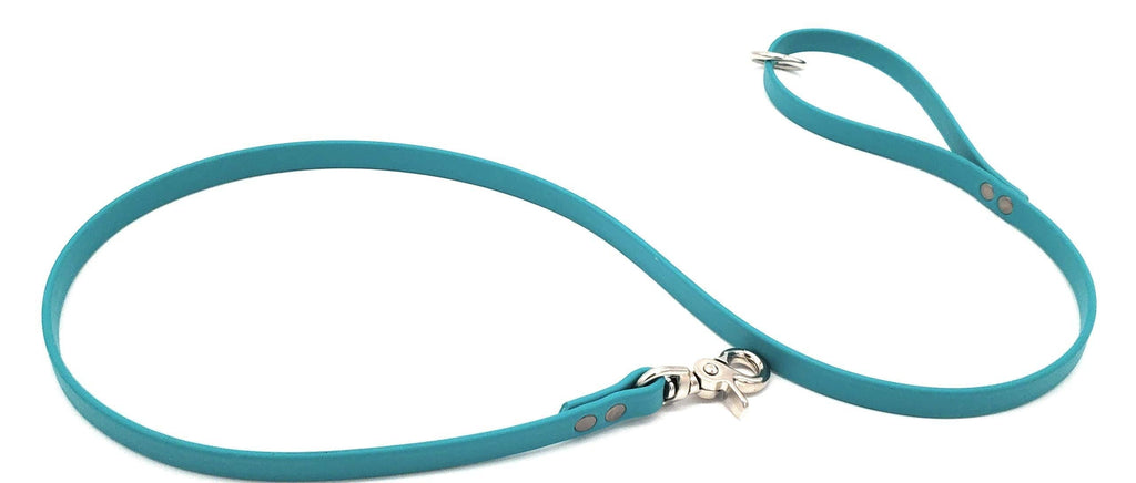 [Australia] - Biothane Dog Training Leash for Safety and Extra Control Traffic with Heavy Duty Waterproof Corrosion Resistant Nickel Plated Swivel for Pet|Cats|Puppy M, L, XL Medium| Large|Extra Dogs - 18 inches teal 