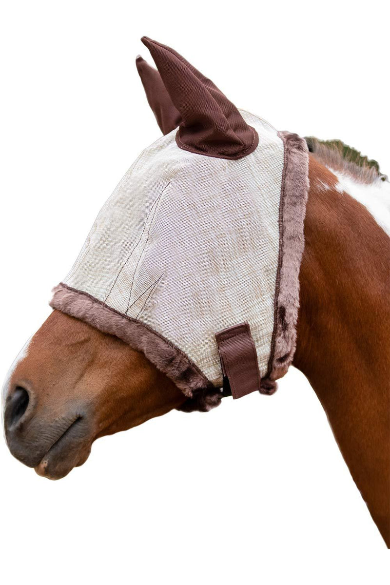 Kensington Horse Fly Mask with Protective Mesh and Plush Fleece Ears- Protection from Insect Bites and Perfect for Wound Recovery - PawsPlanet Australia