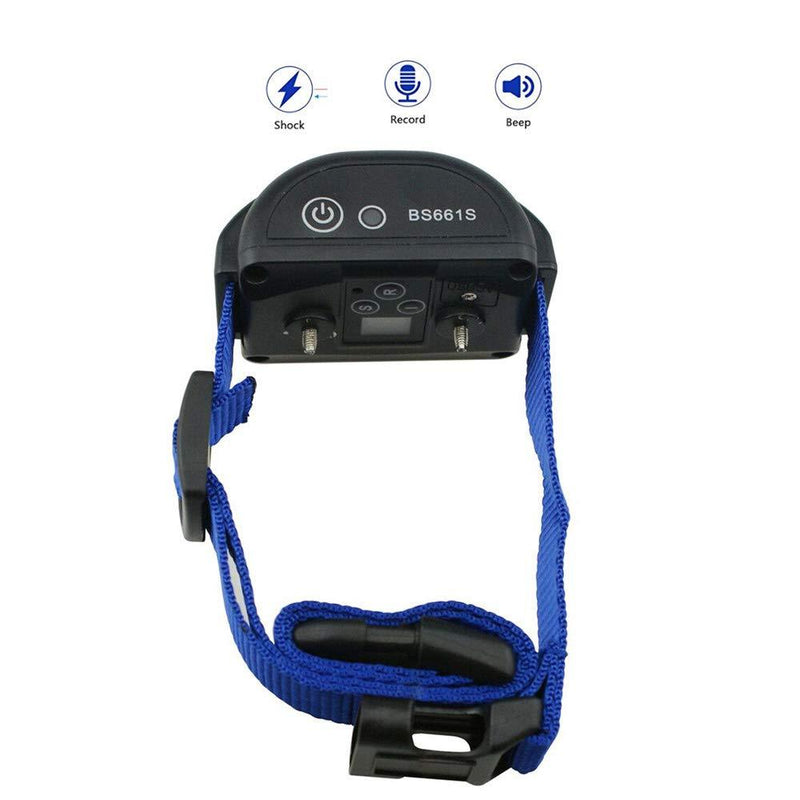 [Australia] - Anti Bark Collar, Rechargeable Anti Barking Collar with Beep and Shock Mode, Adjustable Sensitivity And Shock Intensity, 8 Seconds Recording Rainproof No Bark Collar for Small, Medium and Large Dogs 661S 