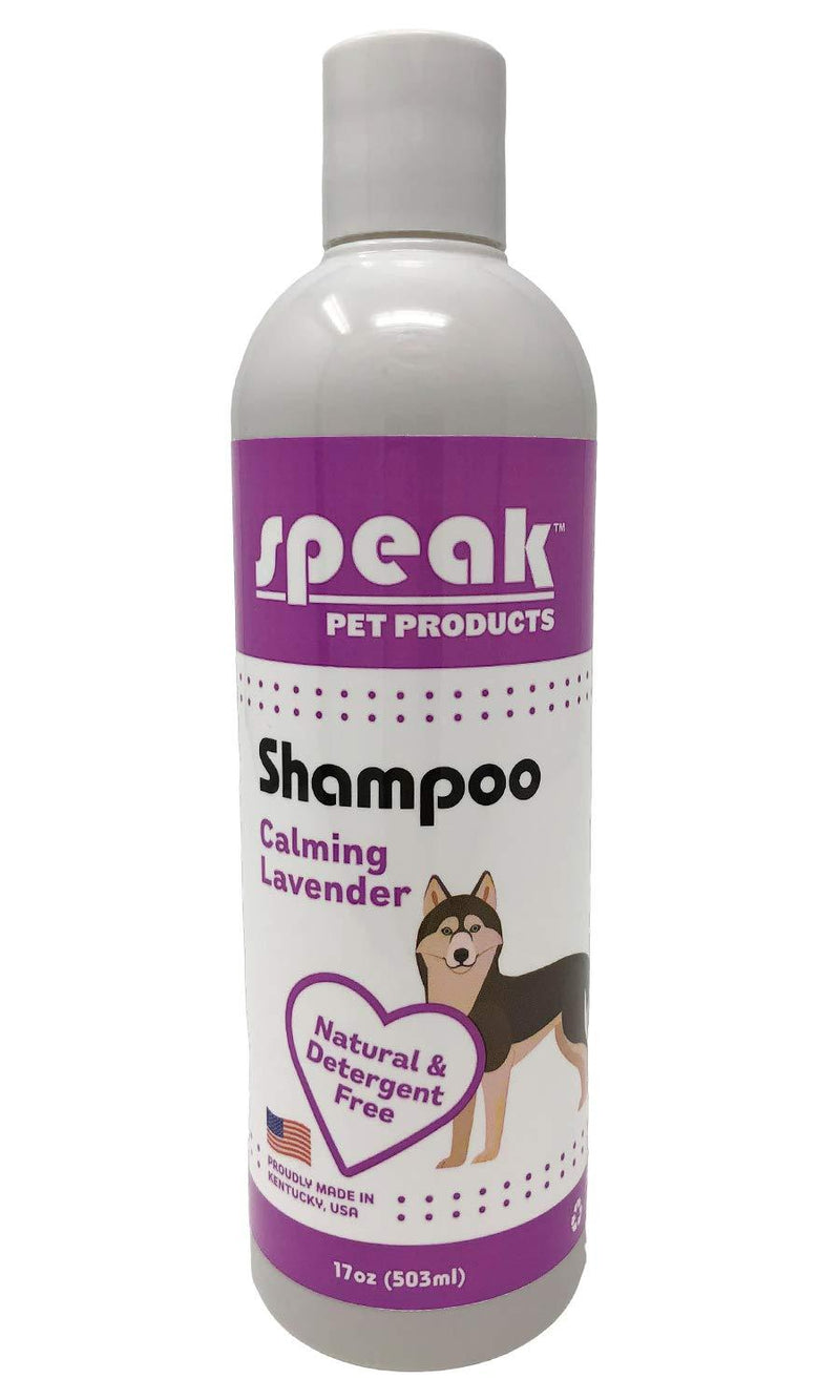 [Australia] - Speak Pet Products Natural Moisturizing Calming Lavender Dog Shampoo, 17 Ounce Bottle 