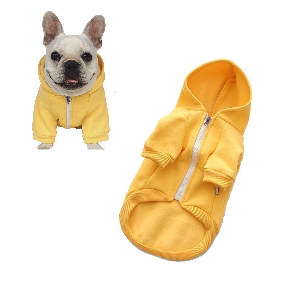 Meioro Pet Clothes Dog Clothes Comfortable Dog Shirt Hawaiian Style Seaside Resort Style Cotton Material Puppy French Bulldog Pug XS Yellow - PawsPlanet Australia