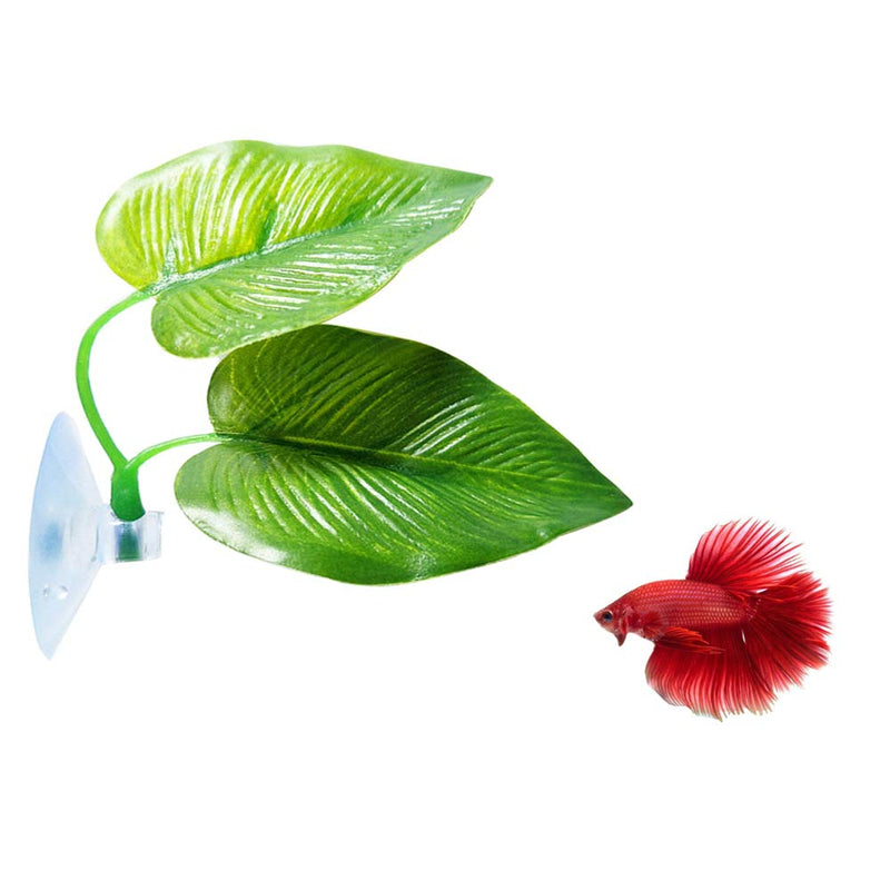Cousduobe Betta Fish Leaf Pad - Improves Betta's Health by Simulating The Natural Habitat（ Double Leaf Design, one Big and one Small ） 1 Pack Betta Fish Leaf - PawsPlanet Australia