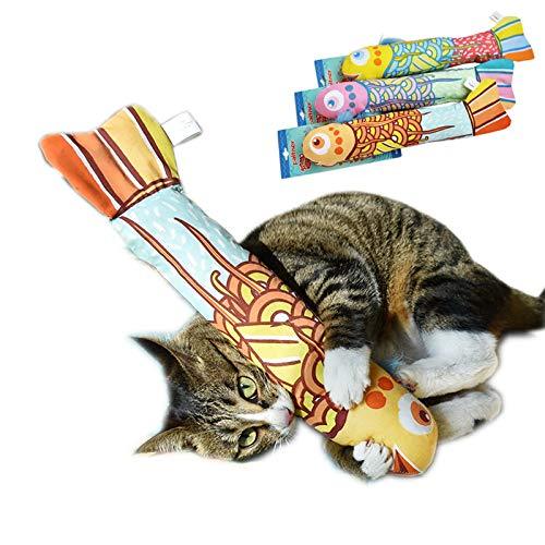 [Australia] - Jooee Catnip Toys Fish Cat Kicker Toy for Indoor Kitten Yellow 