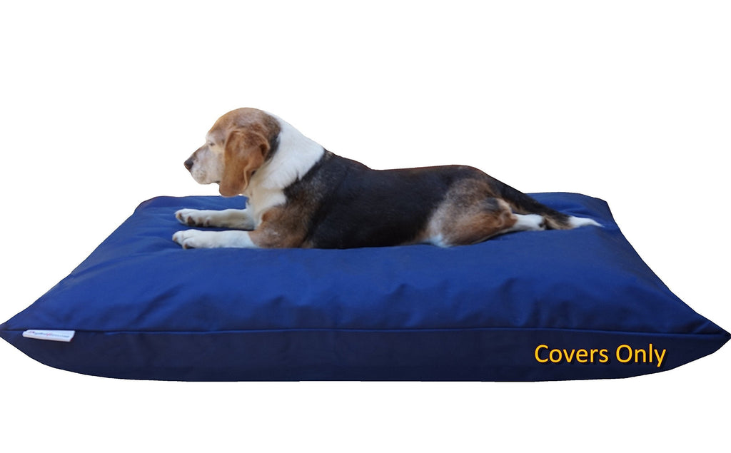 [Australia] - Dogbed4less DIY Do It Yourself Pet Pillow 2 Covers: Pet Bed Duvet Zipper External Cover + Waterproof Liner Internal Case in Medium or Large for Dog and Cat - Covers only 36"X29" Medium 1680 Nylon in Blue 
