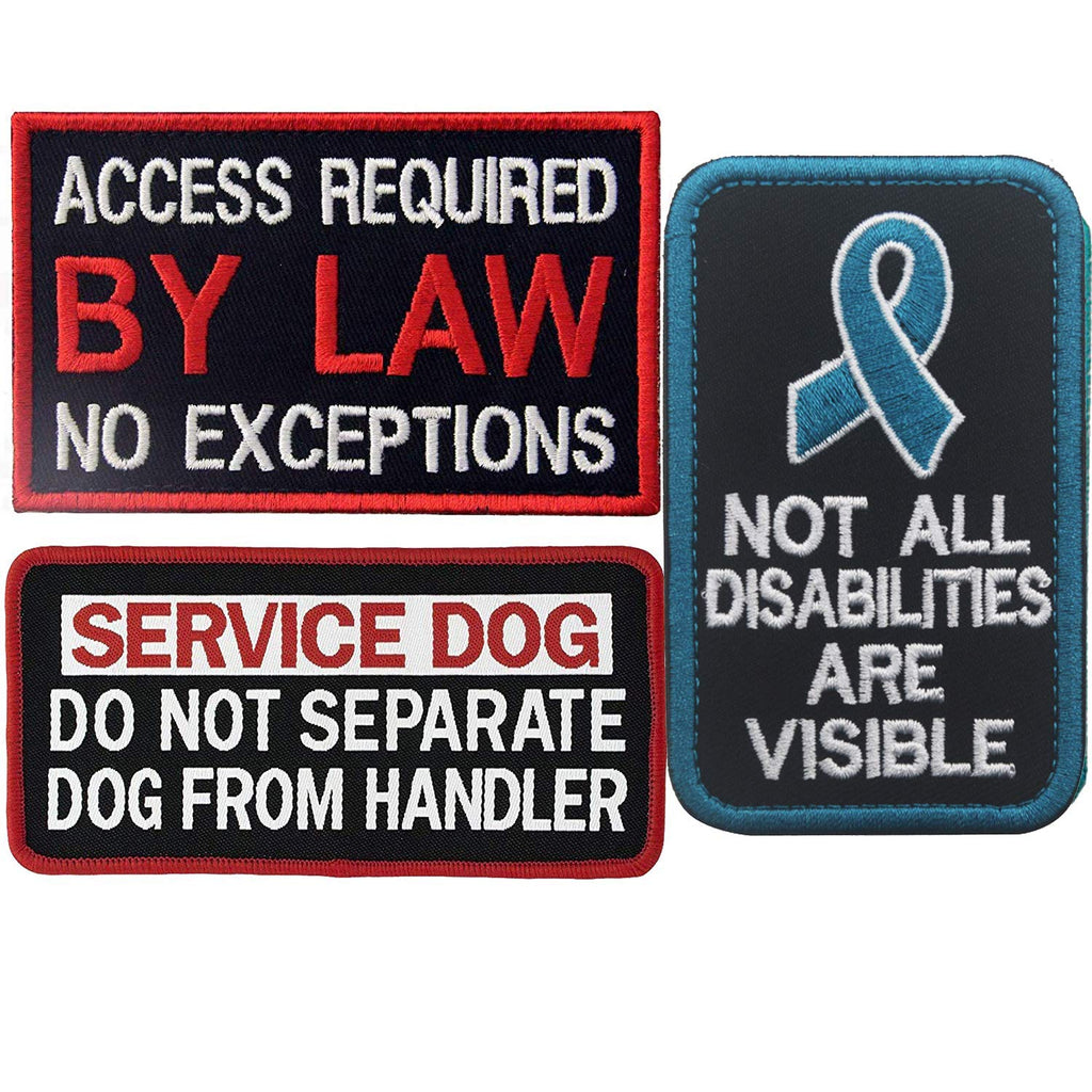 [Australia] - ODSP Service Dog Do Not Separate Dog from Handler, Not All Disabilities are Visible, by Law Embroidered Fastener Hook and Loop Backing Patches for Vests/Harnesses 