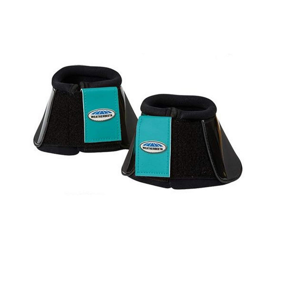 [Australia] - Weatherbeeta Impact Bell Boots Full Black/Turquoise 