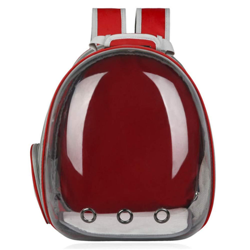 [Australia] - Cassidy - Pet Dog Cat Puppy Carrier Backpack - Capsule Bag - Innovative Carrier Convenient Breathable Red 