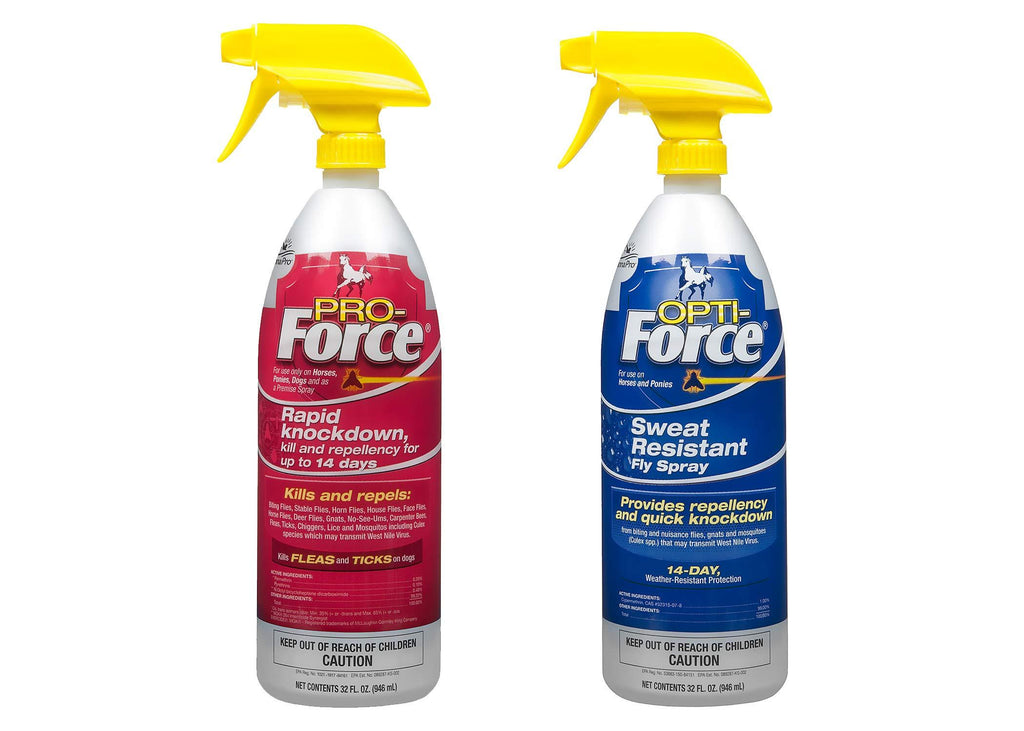 Manna Pro Opt-Force and Pro-Force Fly Spray Variety Pack, 32 Ounces (Pack of 2) - PawsPlanet Australia