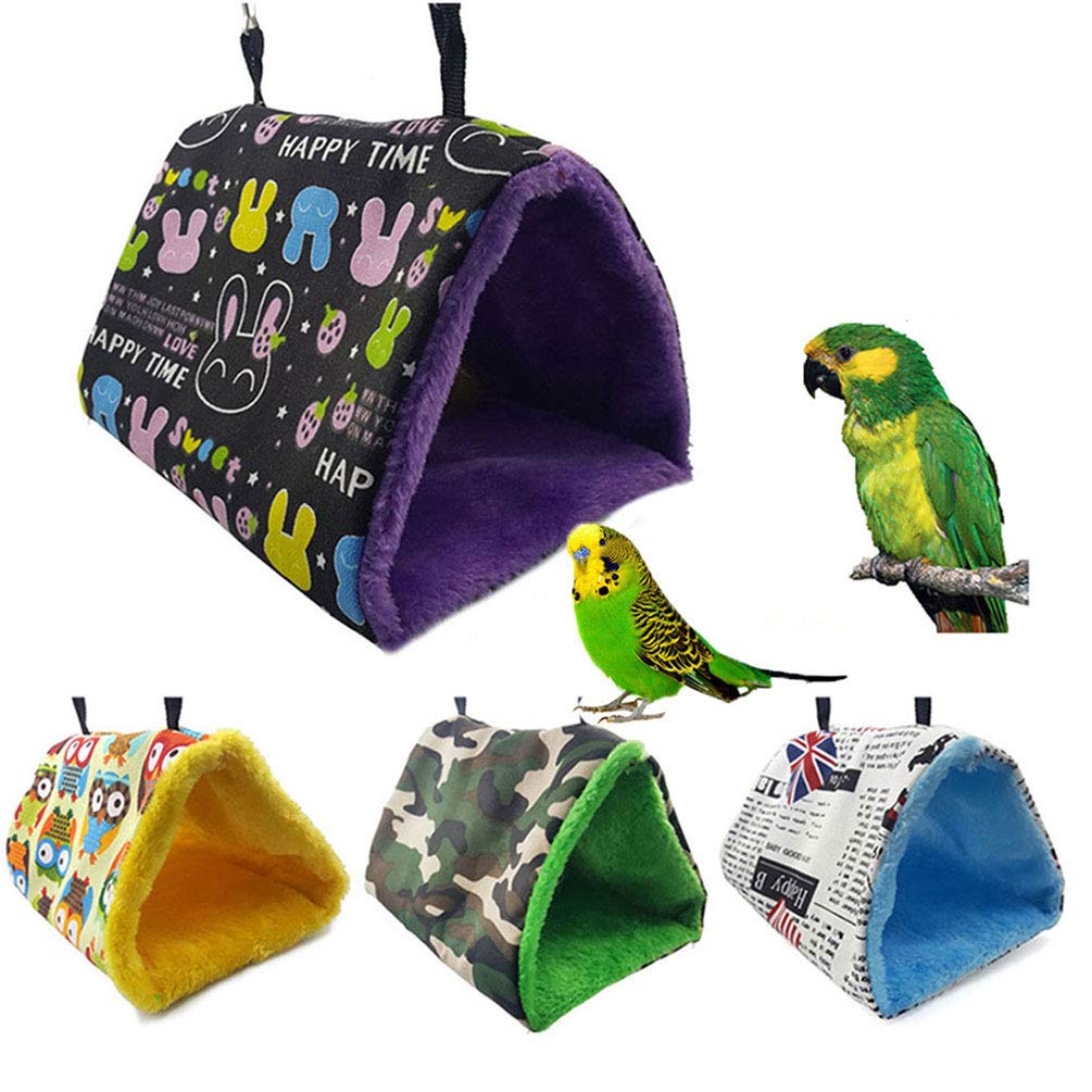 [Australia] - Keersi Winter Warm Bird Nest House Bed Hanging Hammock Toy for Parakeet Cockatiel Conure Lovebird Budgie Finch Canary Cockatoo African Grey Amazon Macaw Eclectus Parrot Cage Perch Stand Swing Medium 