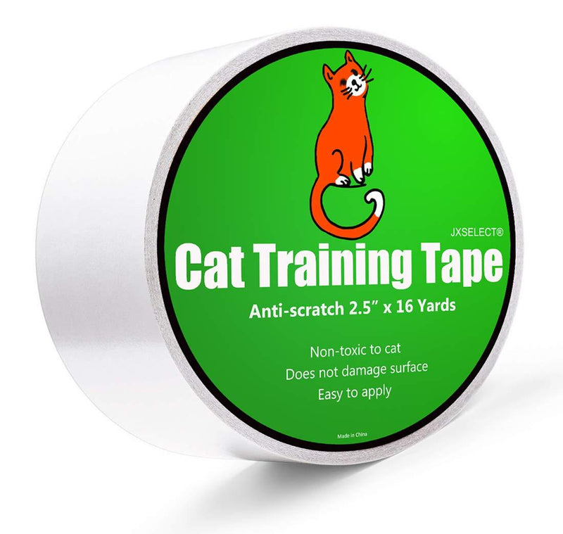 Jxselect Anti Scratch Cat Training Tape,8 Pieces XL Large (11.8" x 17") or 3" x30 Yards Large Roll Clear Double Sided Tape for Cats Scratching,Pins Free Cat Deterrent Tape - Furniture Protector 2.5" x 16Y Cat Scratch Tape - PawsPlanet Australia