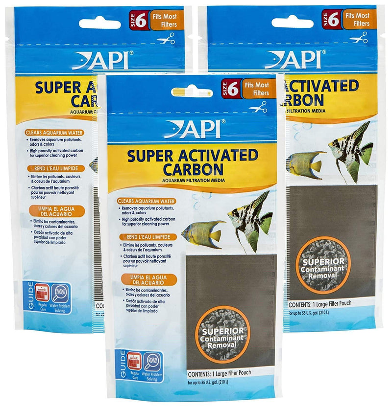 [Australia] - API Super Activated Carbon Aquarium Canister Filter 3 Pack 