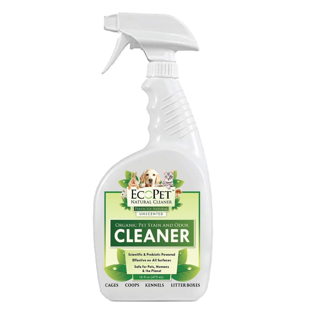 [Australia] - EcoPet Natural Cleaner and Dog Urine Odor Eliminator - Probiotic Powered Multi Surface Pet Odor and Stain Remover - Non-Toxic Dog Carpet Cleaner and Pet Stain Eraser, Unscented, Trigger Spray, 16oz 