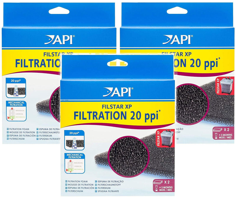 [Australia] - API Filstar XP Filtration Foam Aquarium Canister Filter Filtration Pads, 2 Per Pack (6 Pack) 