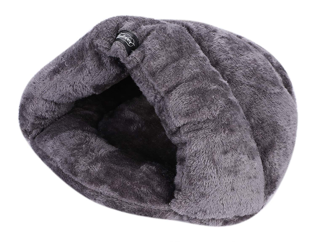 [Australia] - Pet House Bed Indoor Portable Soft Warm Winter Sleeping Cushion Mat Portable Room for Small Medium Dog Cat Animals Grey 