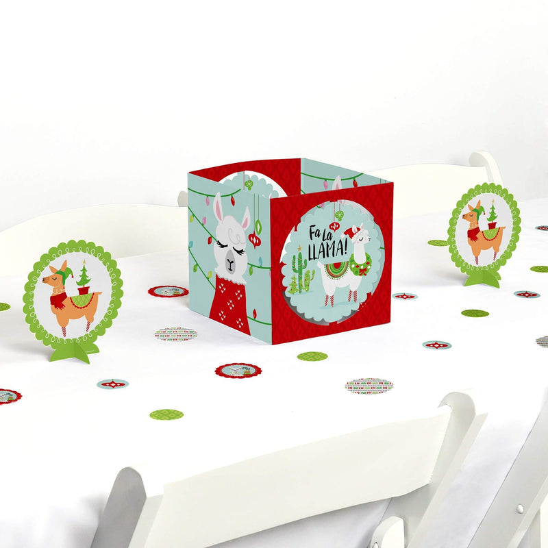 Big Dot of Happiness Fa La Llama - Christmas and Holiday Party Centerpiece and Table Decoration Kit - PawsPlanet Australia