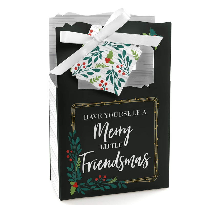 Big Dot of Happiness Rustic Merry Friendsmas - Friends Christmas Party Favor Boxes Gift Bag - Set of 12 - PawsPlanet Australia