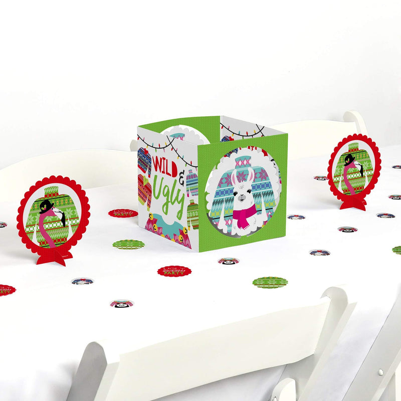 Big Dot of Happiness Wild and Ugly Sweater Party - Holiday and Christmas Animals Party Centerpiece and Table Decoration Kit - PawsPlanet Australia