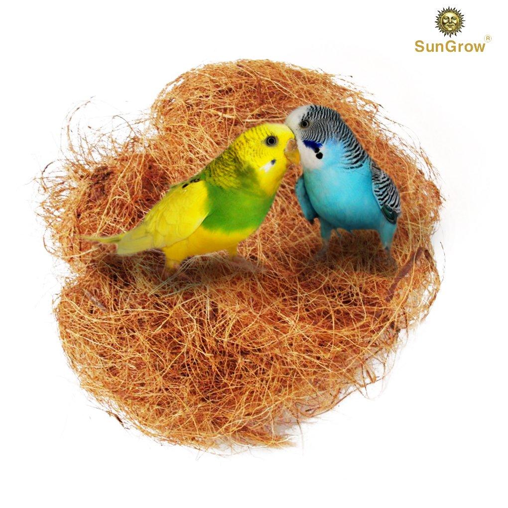 [Australia] - SunGrow Coconut Fiber, Comfortable Bedding for Small Birds and Animals, Nest Material, Great for Nest Building and Hideouts 1-Pack 1.5 Ounce 