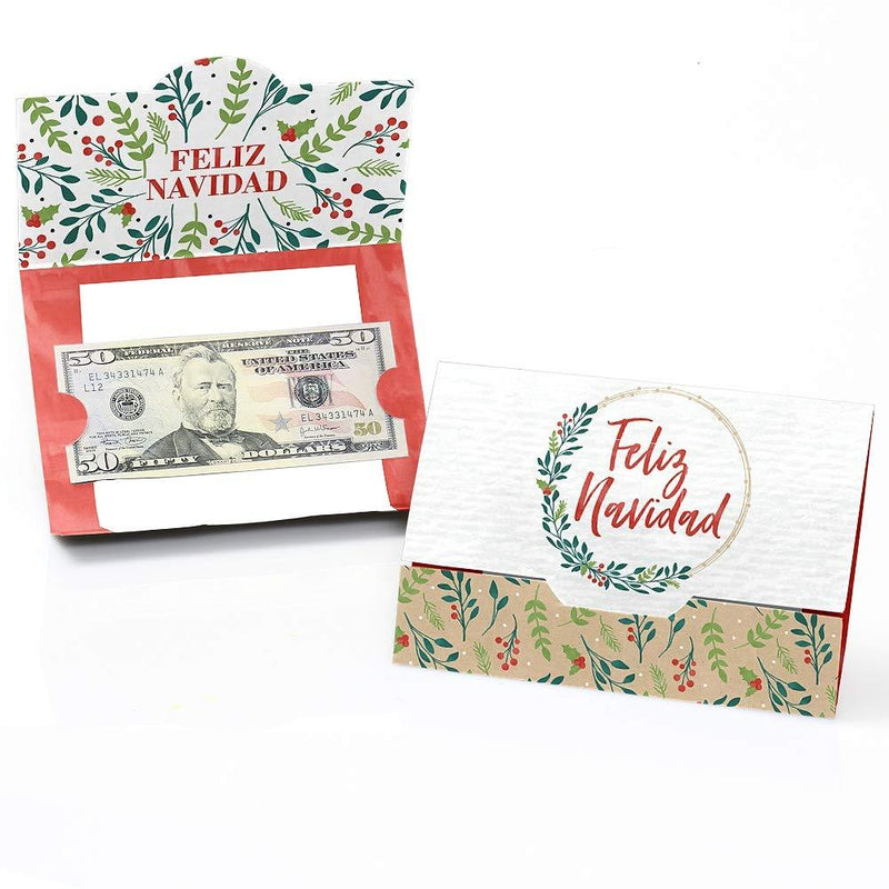 Big Dot of Happiness Feliz Navidad - Holiday and Spanish Christmas Party Money and Gift Card Holders - Set of 8 - PawsPlanet Australia