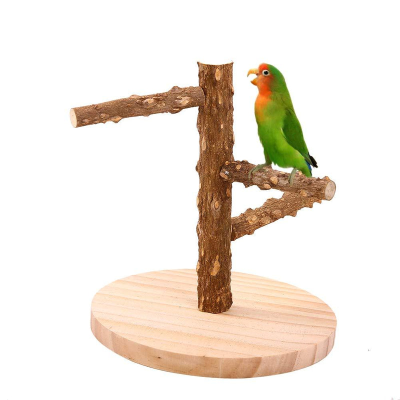 [Australia] - QBLEEV Bird Table Perch Stands,Chili Wooden Parrot Playgym,Cage Accessories 