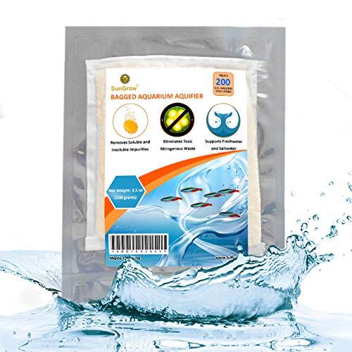 [Australia] - SunGrow Aquifier Water Purifier Pellets, 3.5 Ounce, for Freshwater and Saltwater Fish Tanks, Highly Porous Protein Cotton, Clear Ambiance Promotes Healthier Fish, Includes Fine Mesh Bag, 1 Pack 
