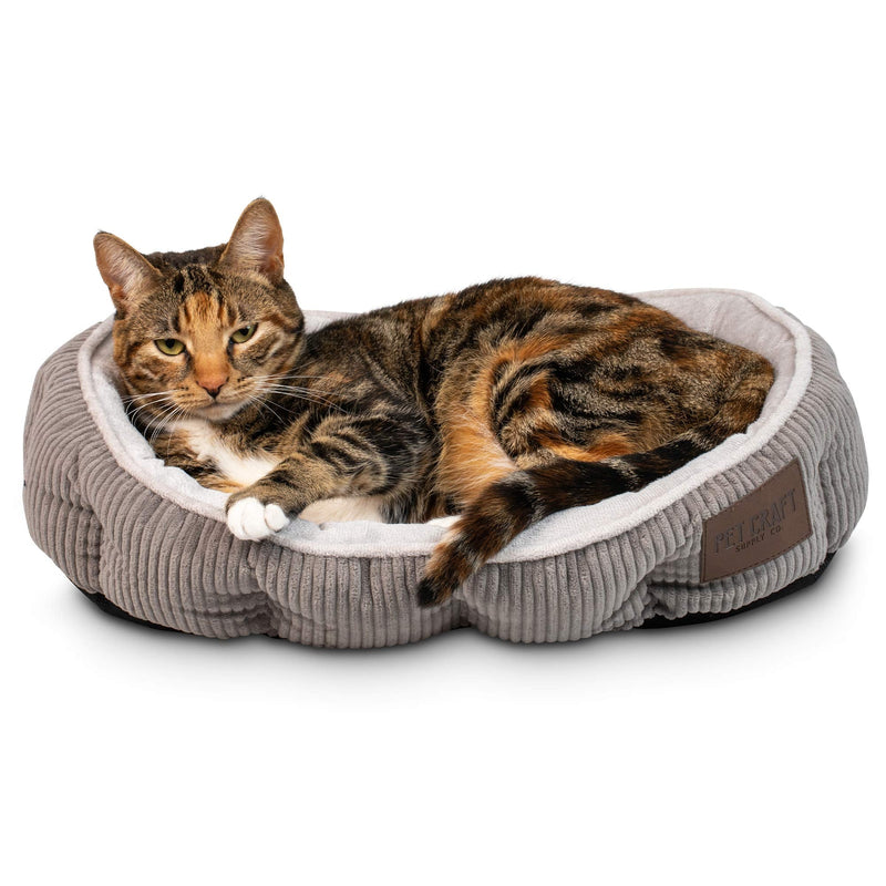 [Australia] - Simple Sleeper Cat Bed Ultra Soft with Catnip Pouch Grey 