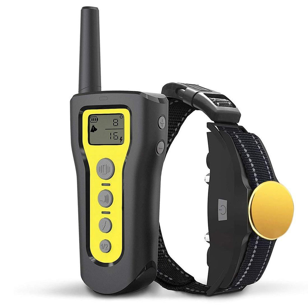 [Australia] - AngelaKerry Dog Training Collar, 1000ft Remote Dog Shock Collar, 100% Waterproof Rechargeable Beep/Vibra/Electric Shock 1 Collar 