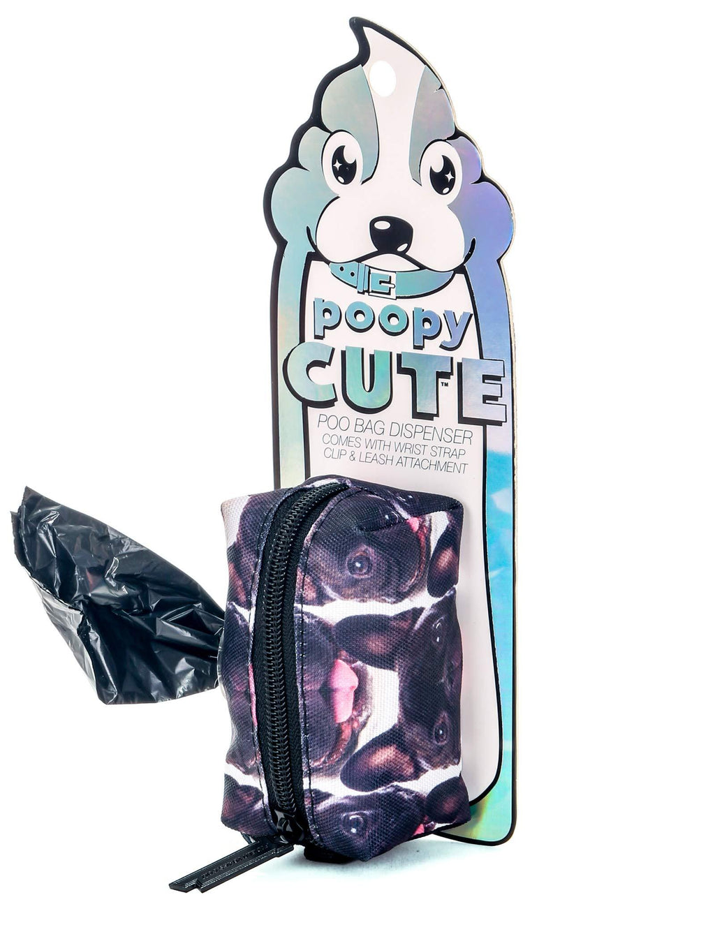 [Australia] - Fydelity poopyCUTE- Doggy Poop Waste Bag Dispenser for Fashionably Cute Owner and Dog Breed,Puppy Supply|Women Luxury Fashion Style, On Leash Holder Clip for Bag/Travel/Walking/Treat/Key FYDELITY- PoopyCute- POOCHIFER French Bull Dog Black 
