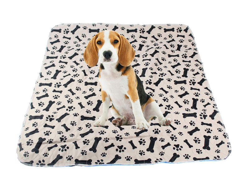 [Australia] - Modo Washable Reusable (2-Pack) Quilted Large Extra Absorbent Layered Waterproof Puppy Adult and Senior Dog Travel and Training Mat 