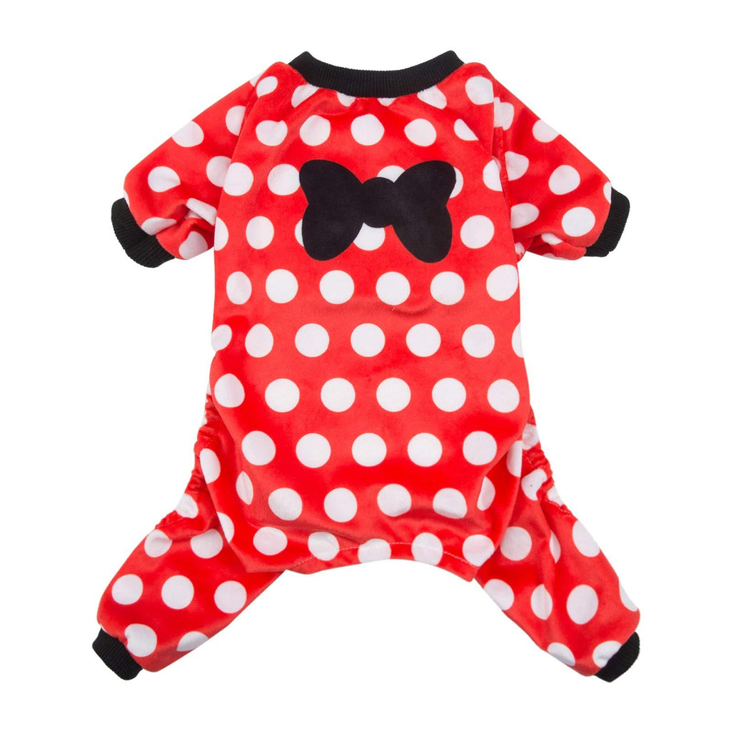 [Australia] - CuteBone Dog Pajamas Cute Cat Clothes Pet Pjs Onesie X-Small Dots 