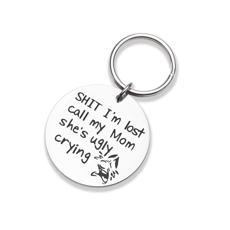 [Australia] - EUNIGEM Personalized Dog Tags Pet ID Tags for Dogs Cats Funny Dog Collar New Puppy Gifts Kitten Identification Lost for Puppy Engraved I'm Lost My Mom is Ugly Crying Stainless Steel Pet Tag 