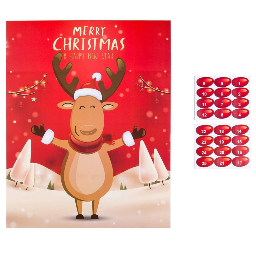 MISS FANTASY Christmas Party Games for Kids Pin The Nose on The Reindeer Xmas Activities Christmas Pin Game Xmas Gifts for Kids New Year Party Favor Supplies (Reindeer) - PawsPlanet Australia
